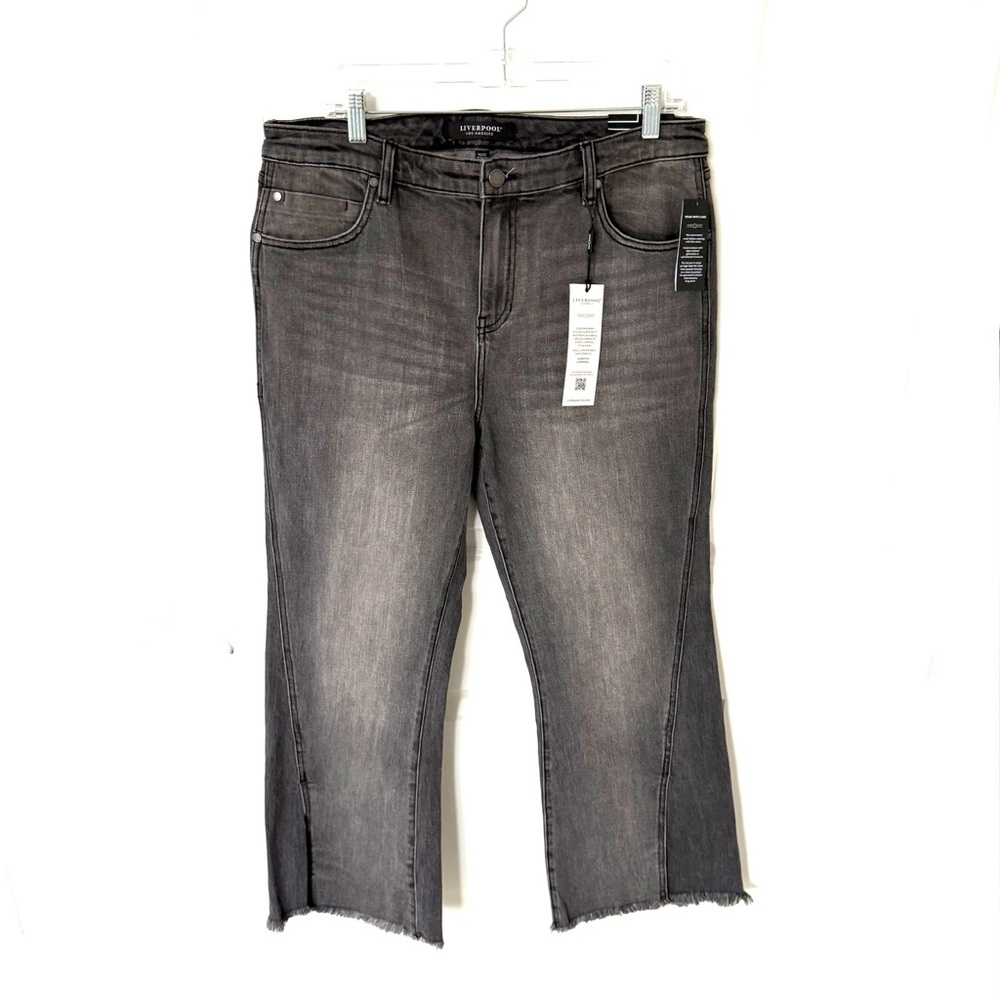 Liverpool Hannah Crop Flare With Seam Size 14 NWT
